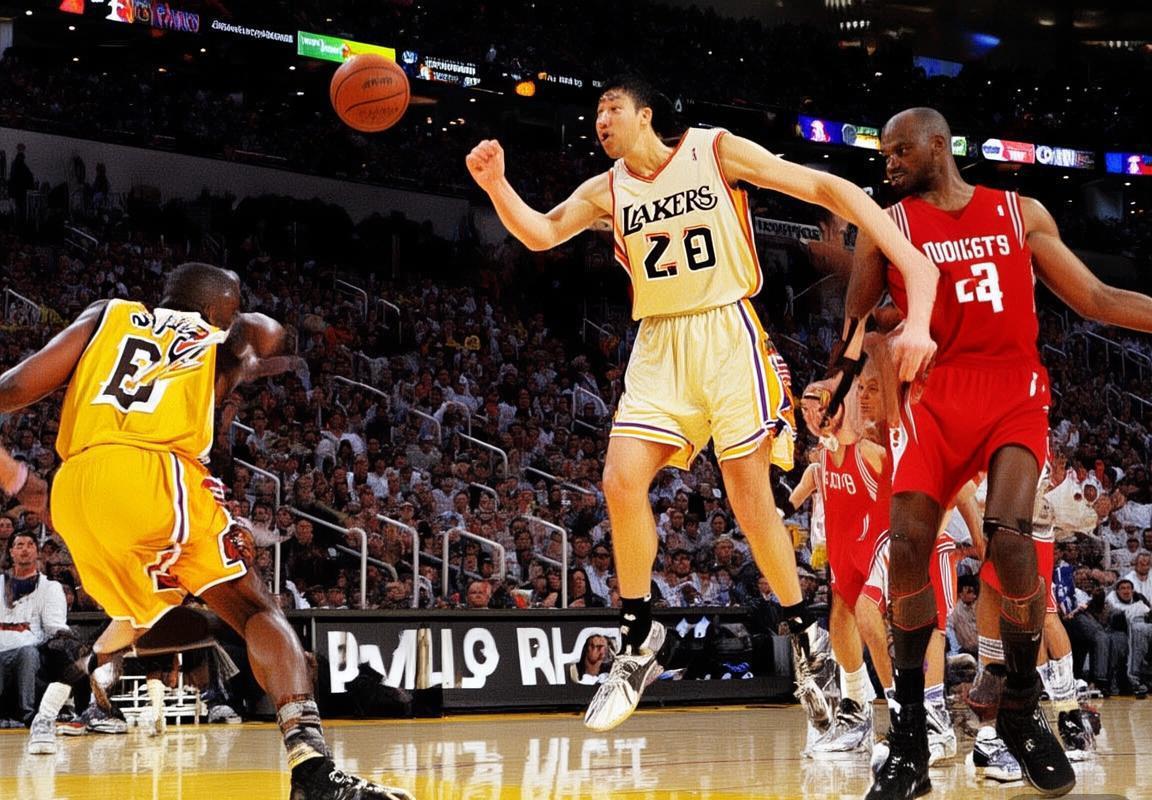 2002年NBA科比姚明巅峰对决：湖人火箭传奇之夜(图4)